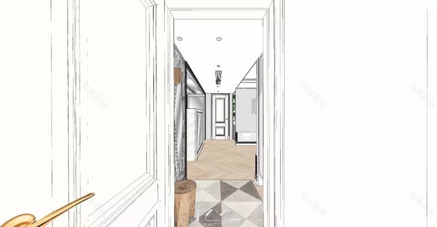 南京现代混搭风格客厅,360°旋转电视架酷炫登场-25