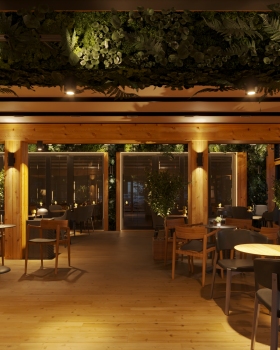 Interior Design: Bar Extension Night Renders