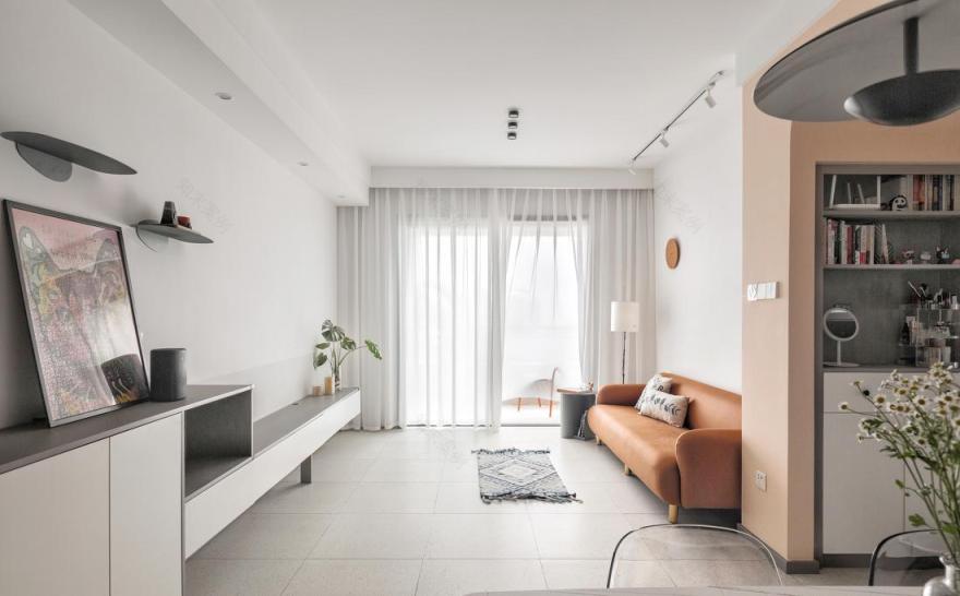 小户型现代简约风设计 | 色彩缤纷,布局巧妙-0