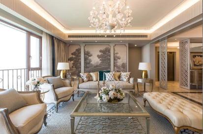 都市中的写意生活 · 墨色客厅与优雅卧室丨美禾设计-6