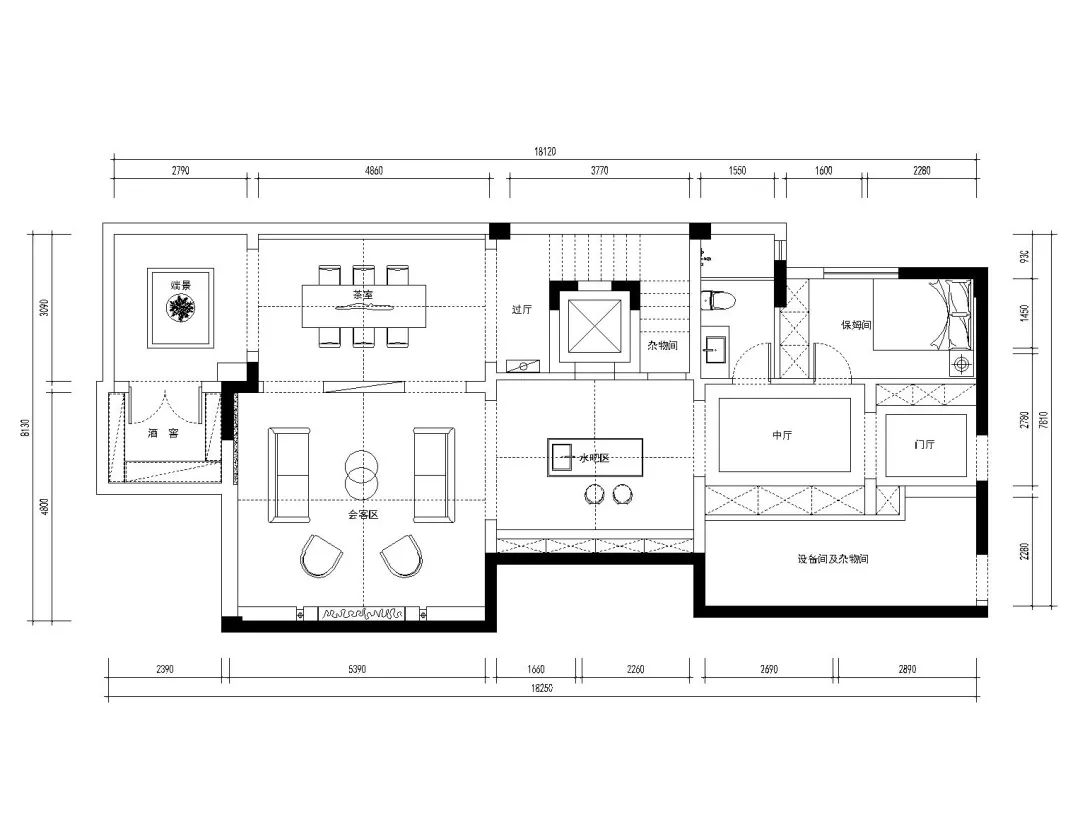 三代同堂共享天伦,550㎡现代中式别墅设计-17