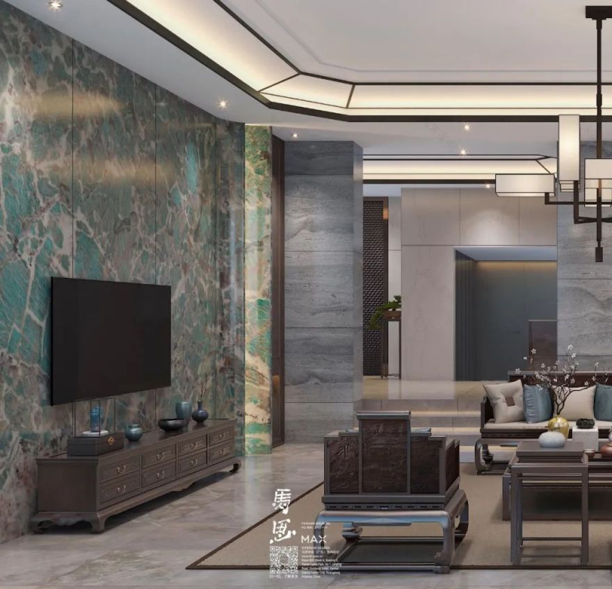 轻奢新中式室内设计丨意巢设计-15