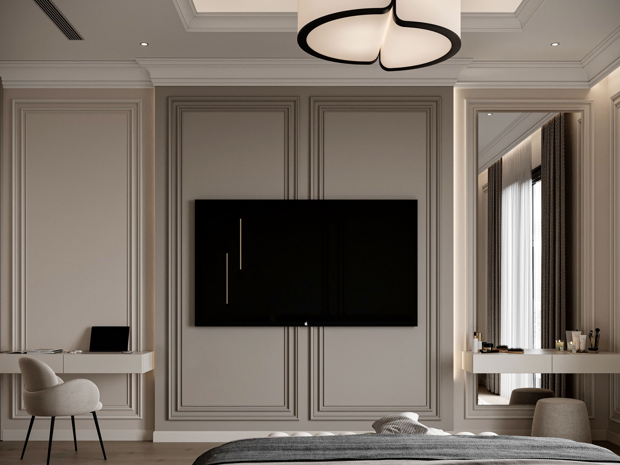 "Timeless Elegance: New Classic Style Simplex Villa"-57