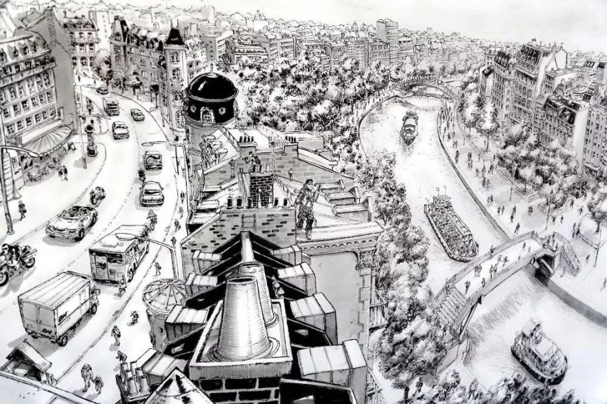 法国艺术家托马斯·达提格斯手绘中国全景建筑,细节震撼!-138