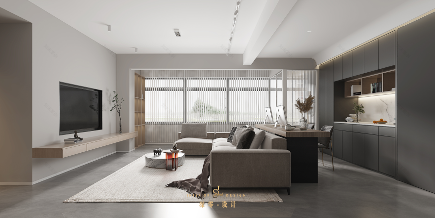 望江台新年轻主义高级灰婚房设计丨中国合肥丨深零设计-3