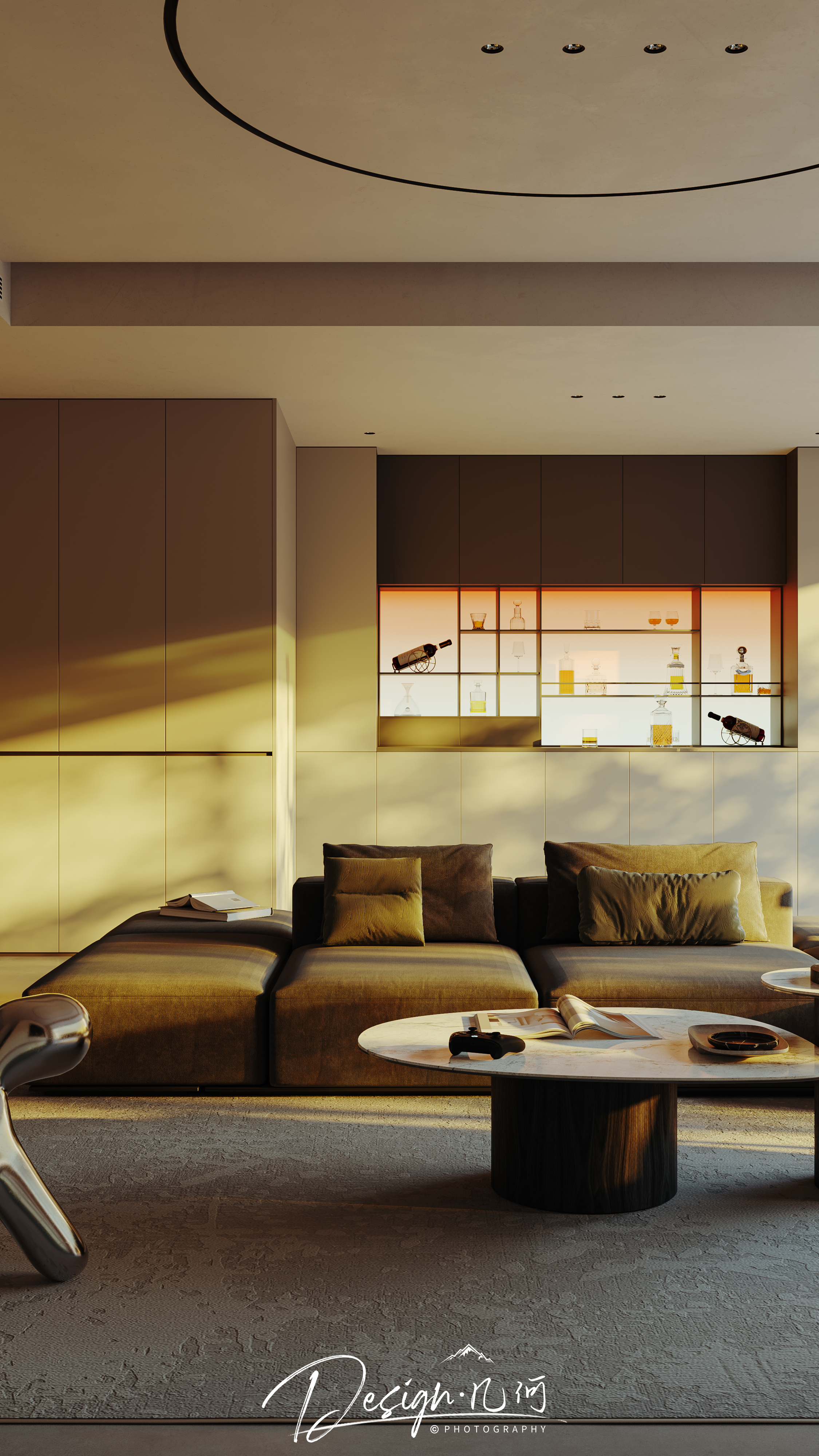 几何空间视觉表现 | 星海国际现代客餐厅（黄昏）-6