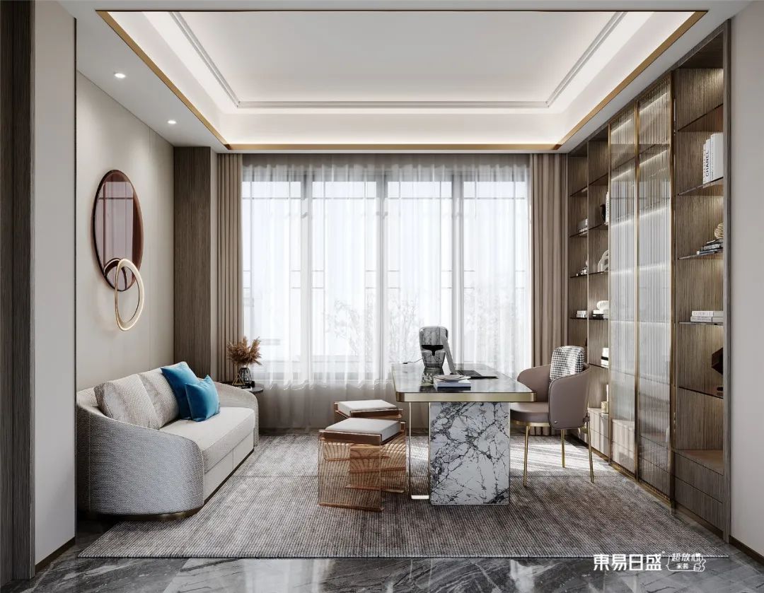 杭州装修|清雅古韵，新中式风别墅设计在505m²空间中展现-33