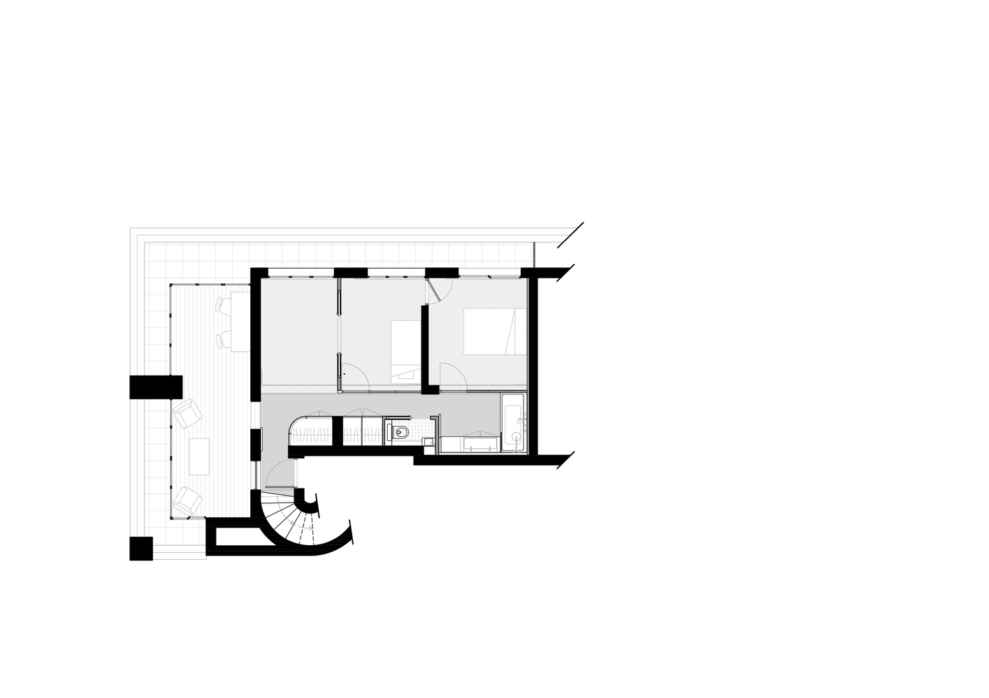 巴黎维特鲁夫别墅丨法国巴黎丨Haddock Architecture-14