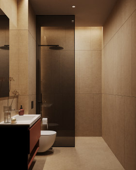 Bathrooms in Japandi style