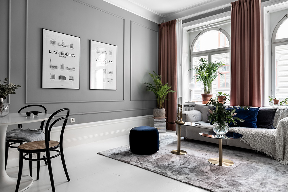 斯德哥尔摩 41 平米灰色调优雅小公寓-1