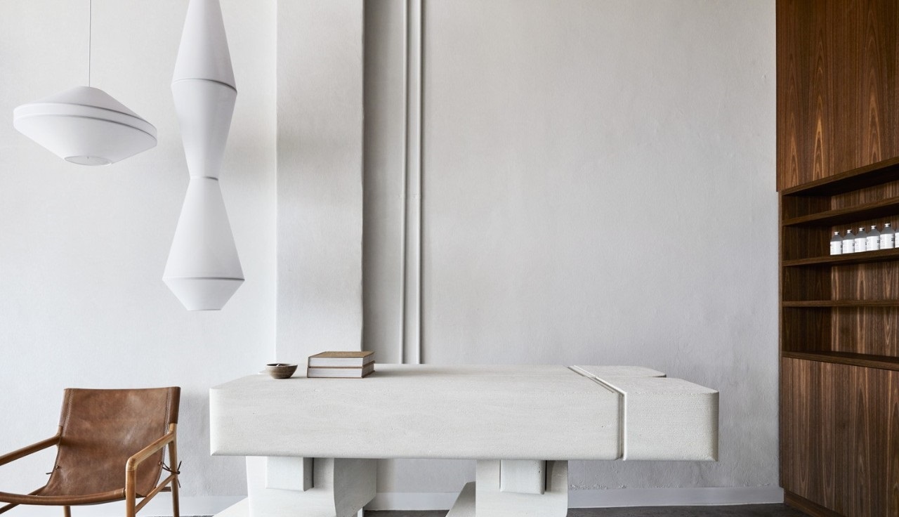 海洋灵感瑜伽室 | Golden Studio 的 Warrior One-5