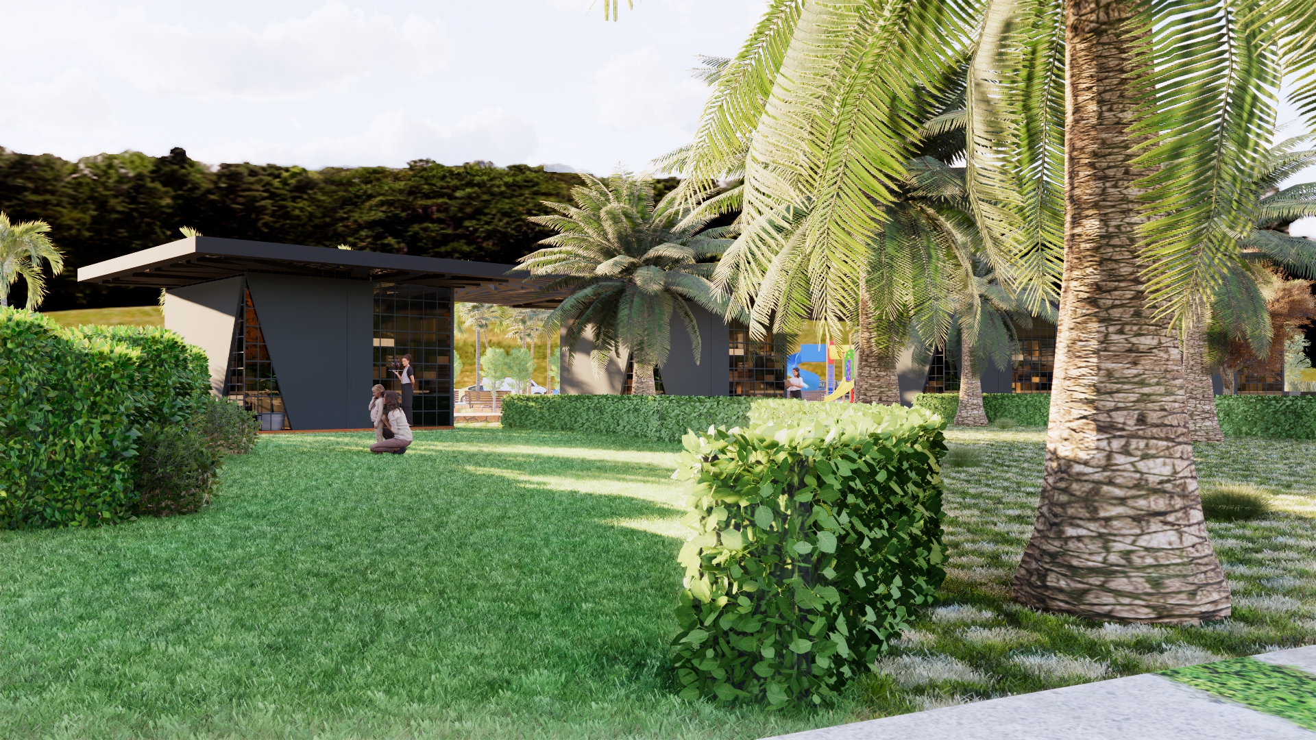 تصميم لمنتزه به العديد من الكافيهات والمطاعم في عمان-2