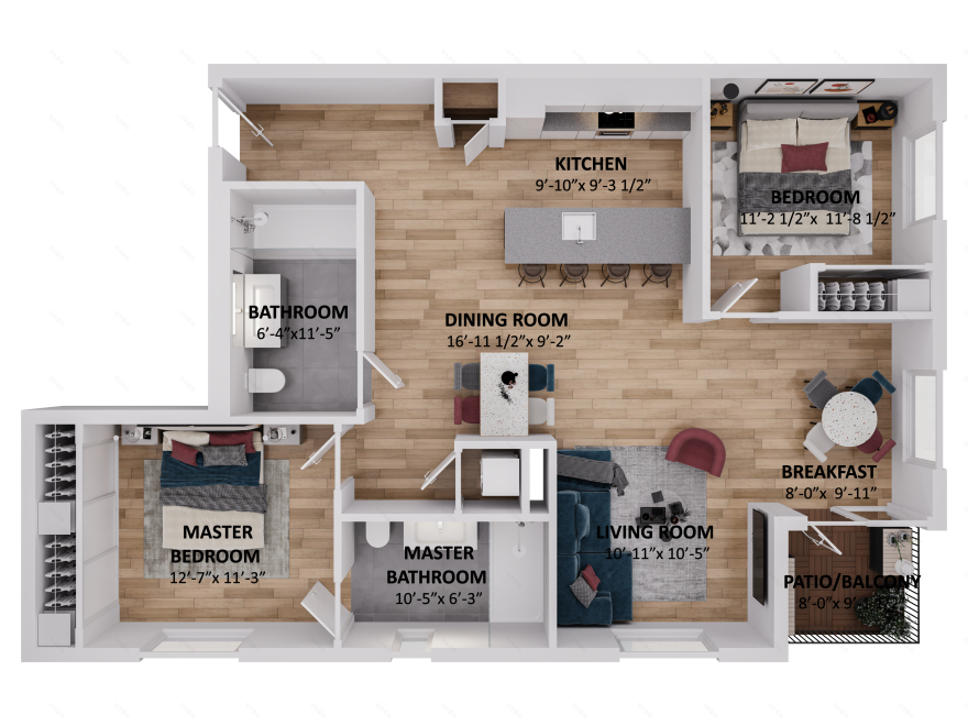 Steep and Bird's eye views with measurements-17