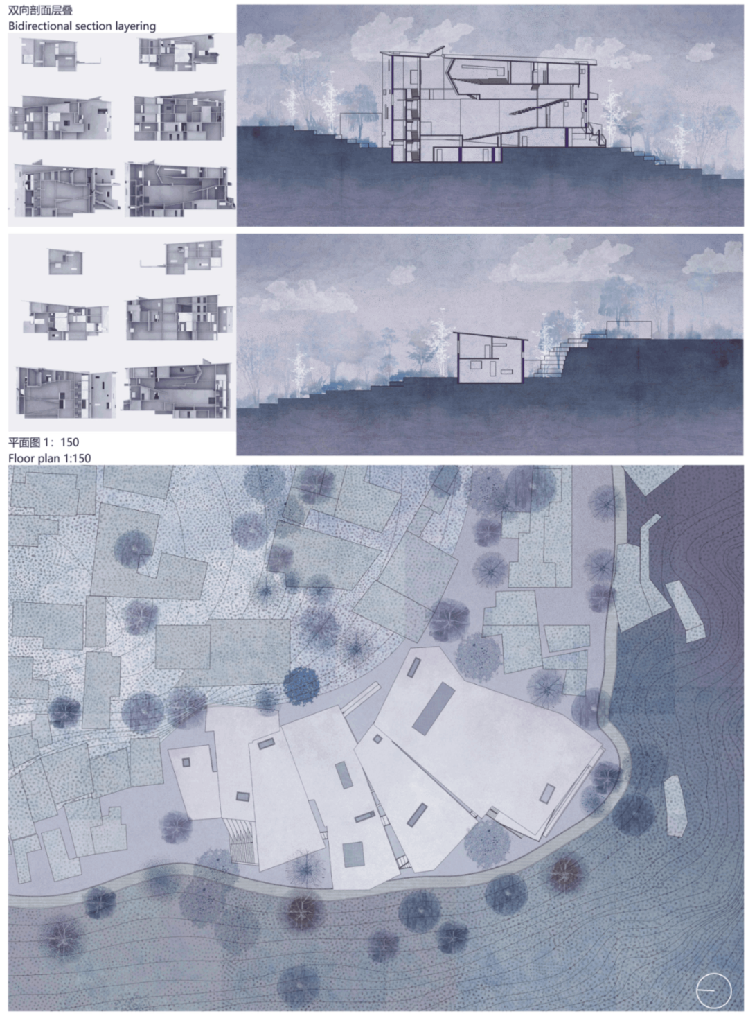 国美学妹的优秀毕设！从电影《东京物语》和象山校园建筑群的调研出发！“电影建筑学转译重构+蒙太奇尝试”，重构空间的2.5维！-91