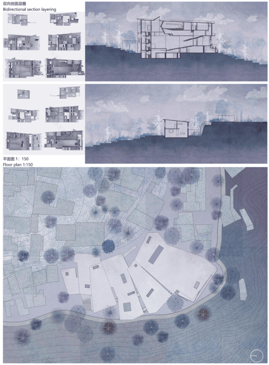 国美学妹的优秀毕设!从电影《东京物语》和象山校园建筑群的调研出发!“电影建筑学转译重构+蒙太奇尝试”,重构空间的2.5维!-91