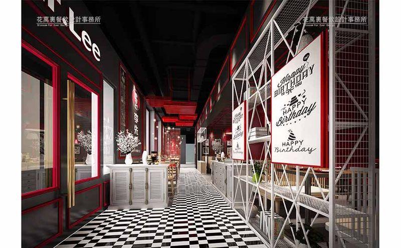 花万里设计 | 李先生加州牛肉面大王餐厅装修效果图-14