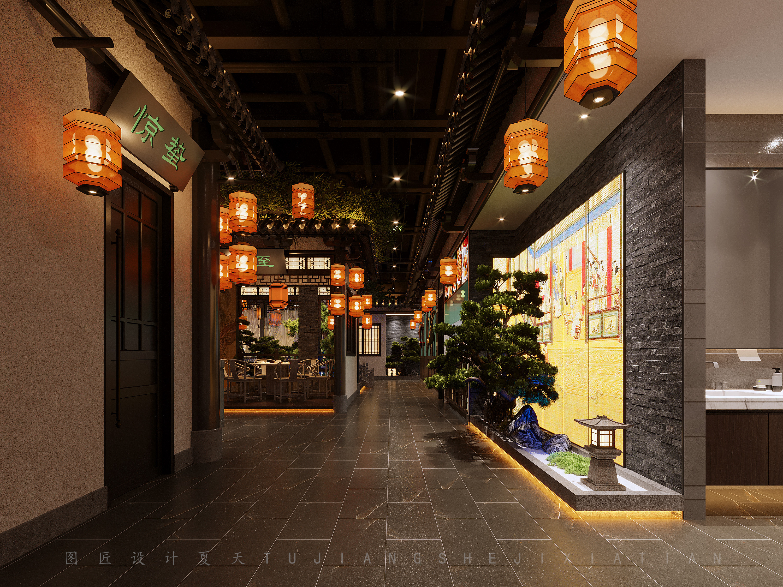 徽中式餐厅设计，永远相信东方美学!-0