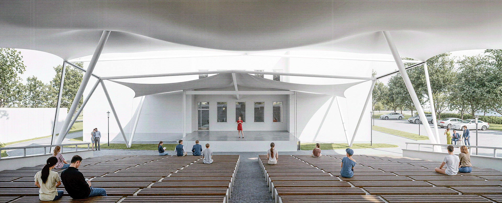 张力式雨篷丨波兰丨Pavel Hitaryn-31