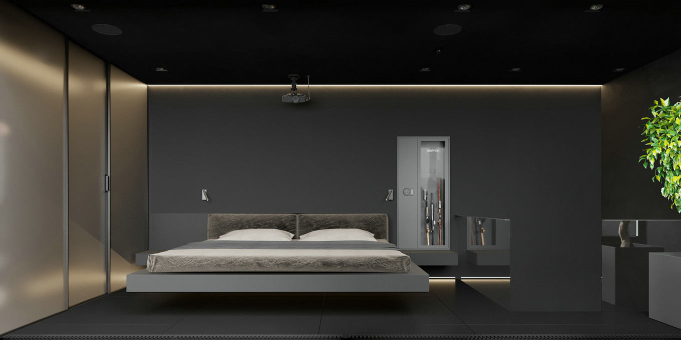 高级黑+工业风,帅气而个性的生活居所-52