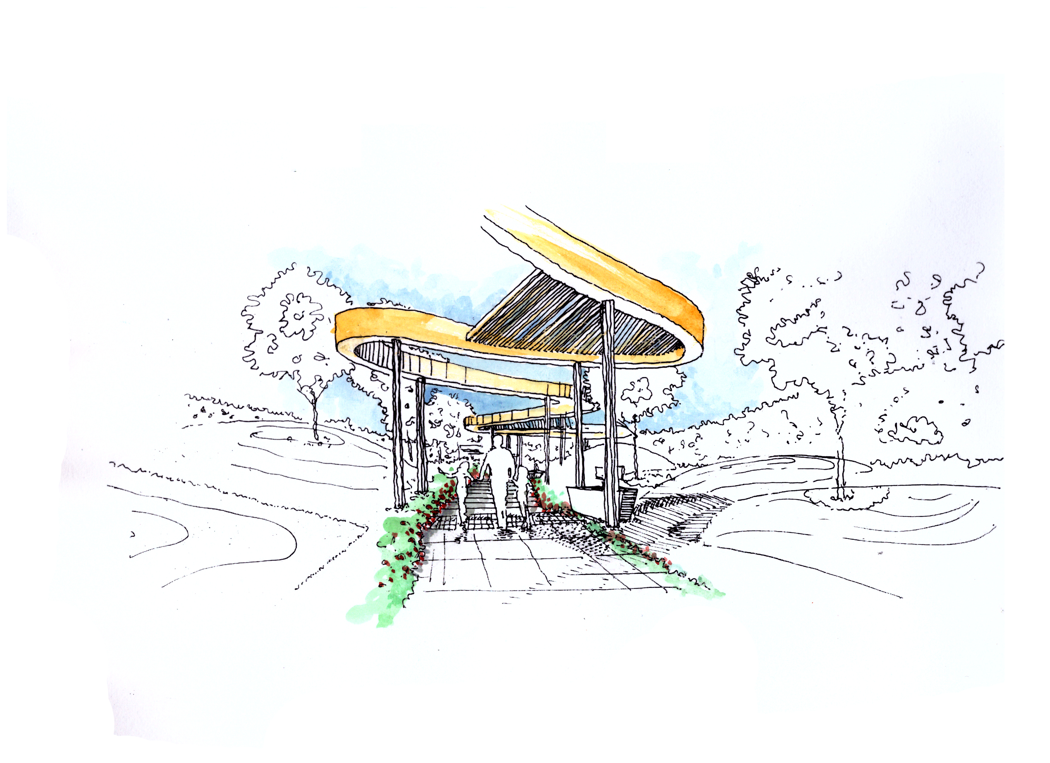 棕榈山景观草图丨EgyptCairo丨OKO PLAN Landscape-9