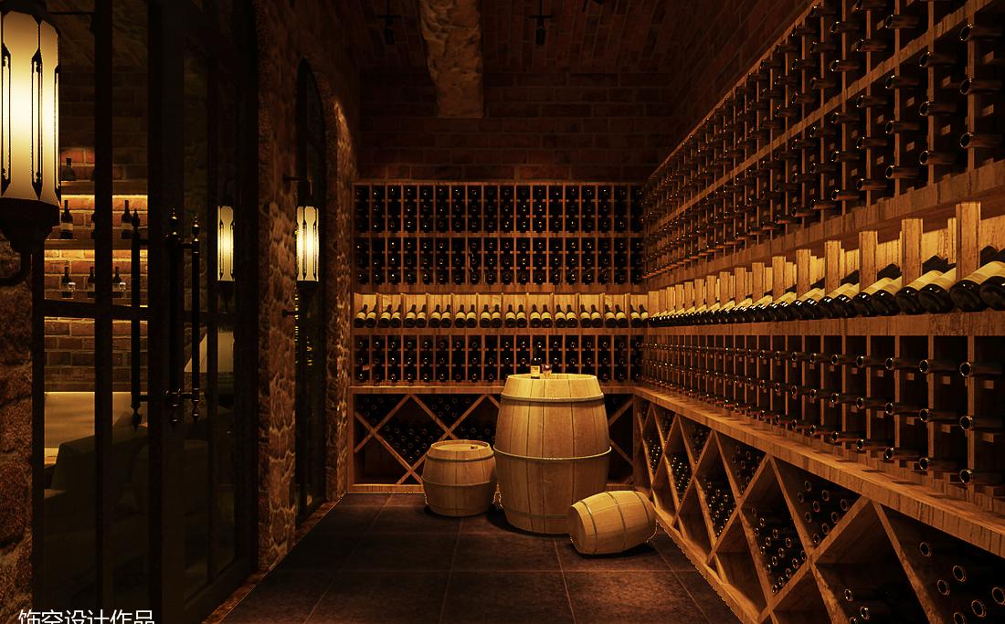 融合中美风格的新中式酒窖设计-2