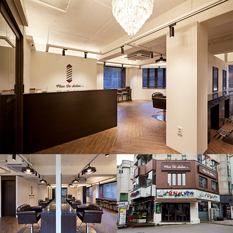 白色与木质，35 平米男士美容室内设计-1