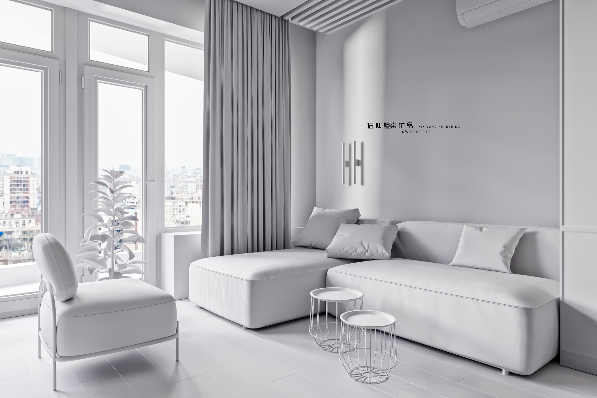 现代公寓的 CORONA 渲染艺术-10