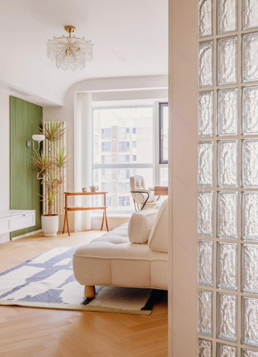 老房逆袭轻法式浪漫绿色空间-19