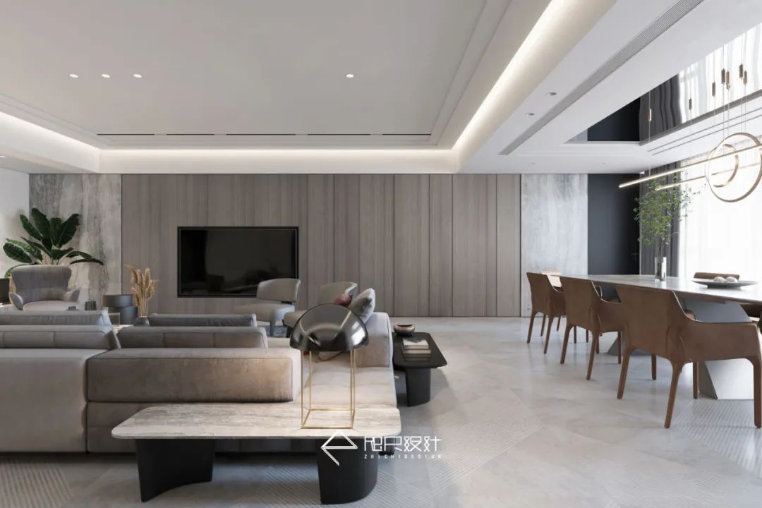 现代简约江景大厦,黑白灰缔造舒适生活-64