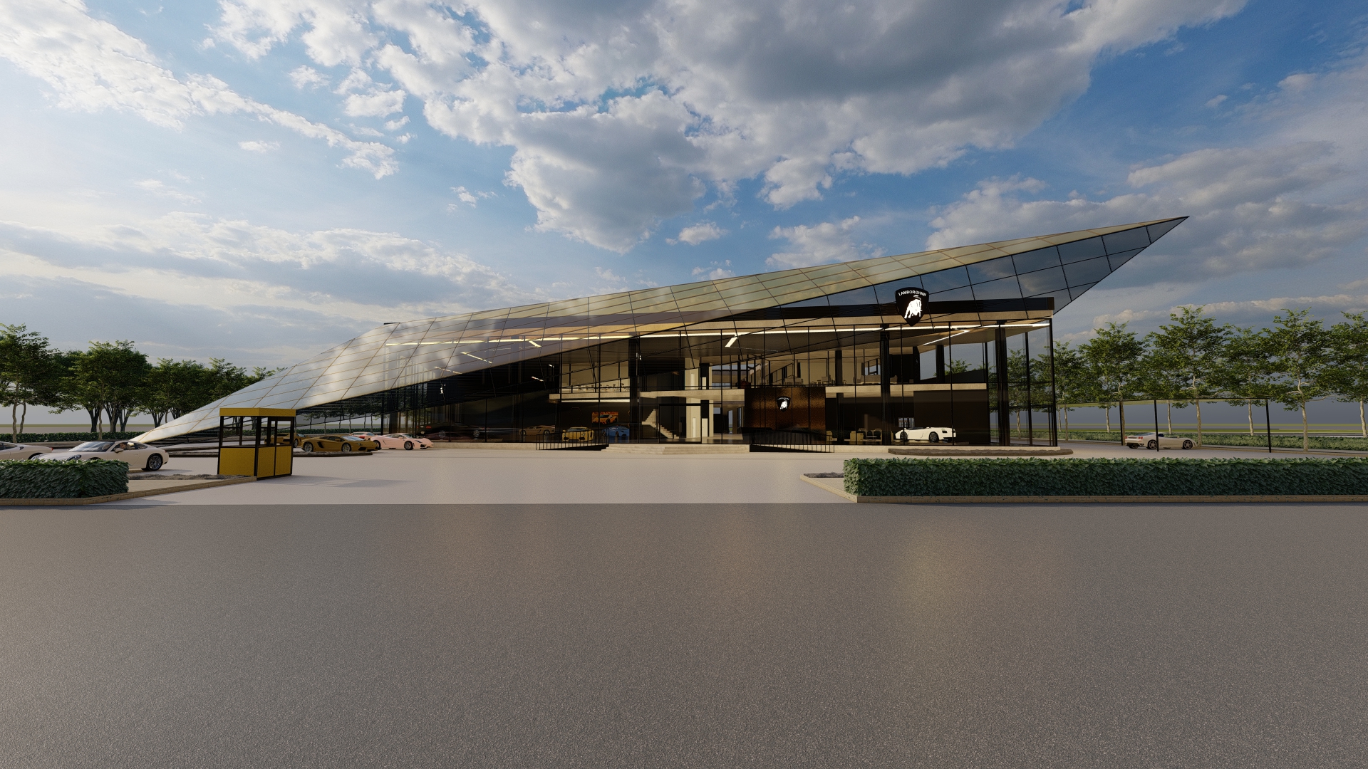 兰博基尼汽车展厅设计丨越南胡志明市丨建筑学院三年级学生-6