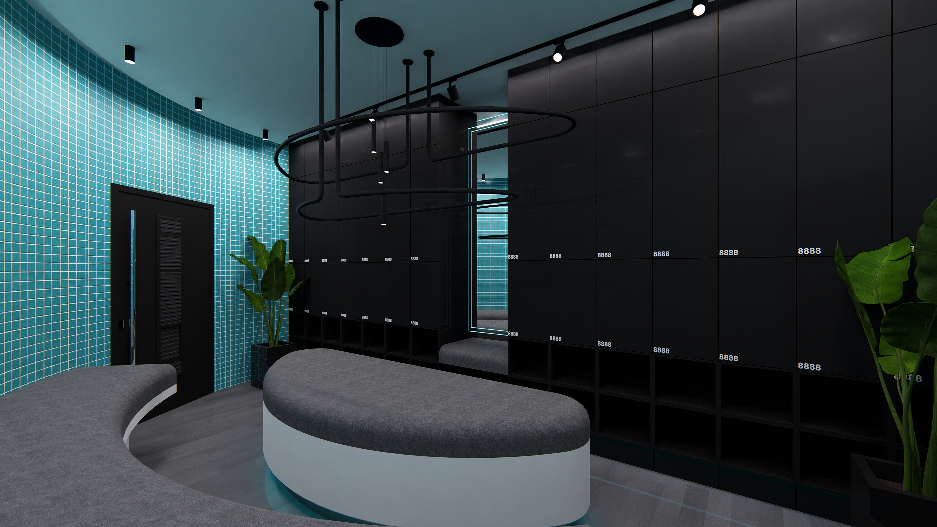 Restrooms I Showers I Lockers Interior design-15