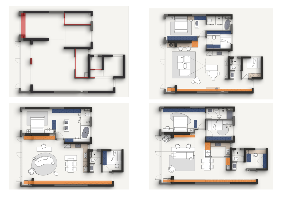 公益户型解析|本期：润府143㎡-每个空间3套方案，满足不同人群所需！-58