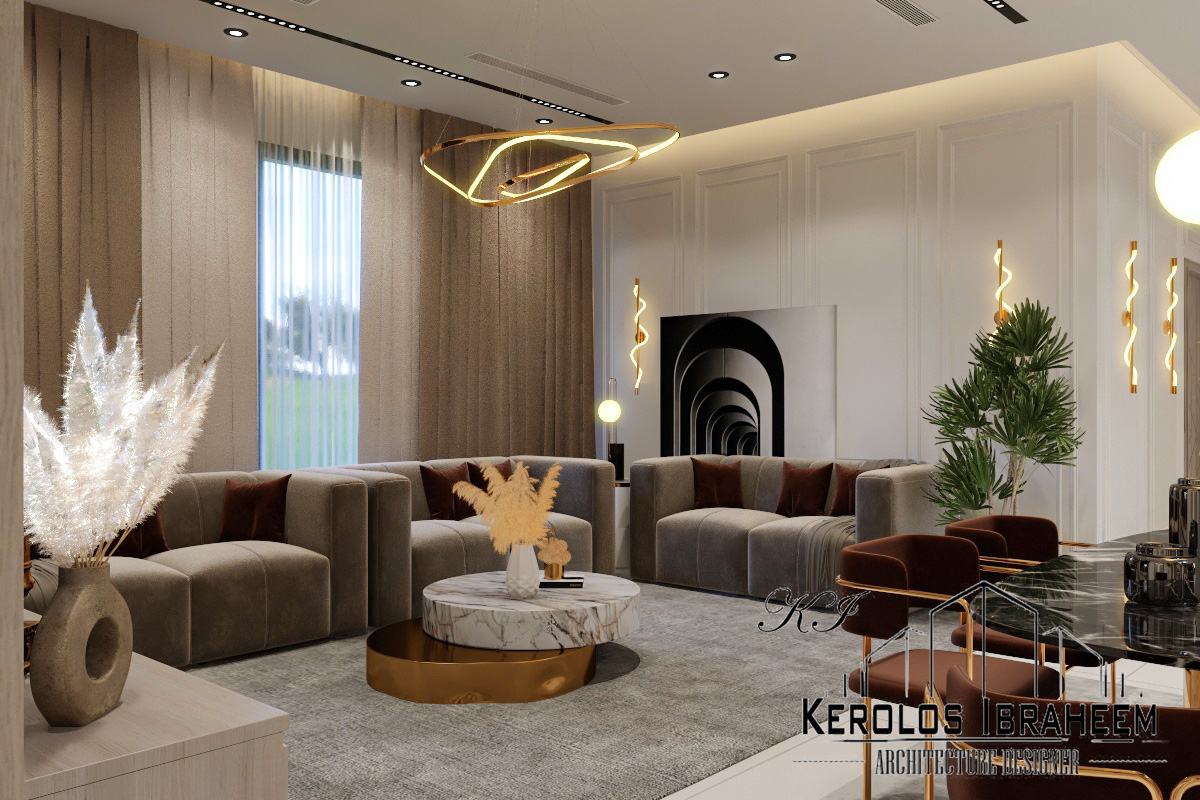 Reception Area on the Ground Floor of a Villa-12