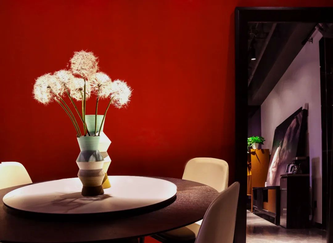 今色厚屋定制 | 红绿撞色打造惊艳空间-40