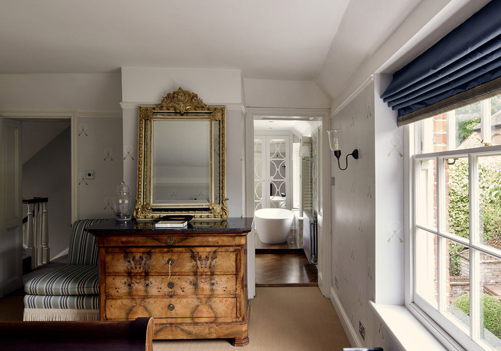 “伦敦郊区 18 世纪乔治亚式别墅 | 绿意中的古典英伦风”-15