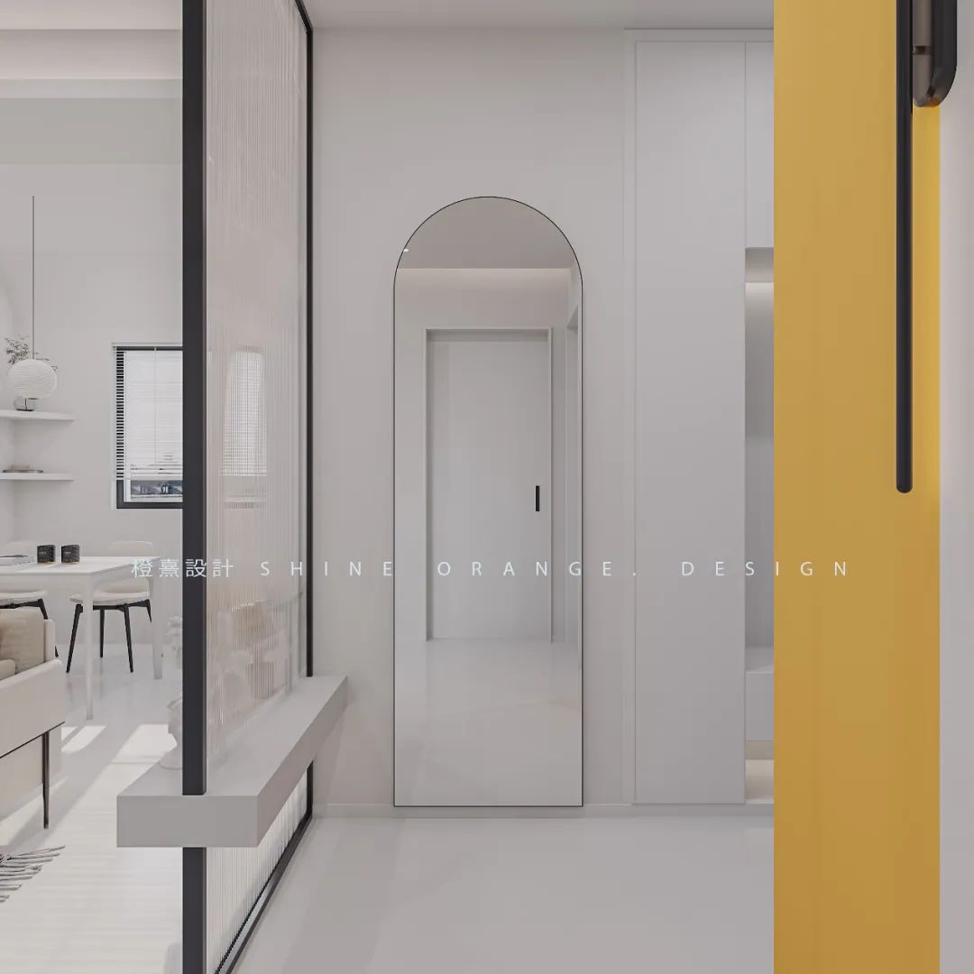 《橙熹设计》现代简约温馨小窝,明亮黄色打造舒适生活空间-17
