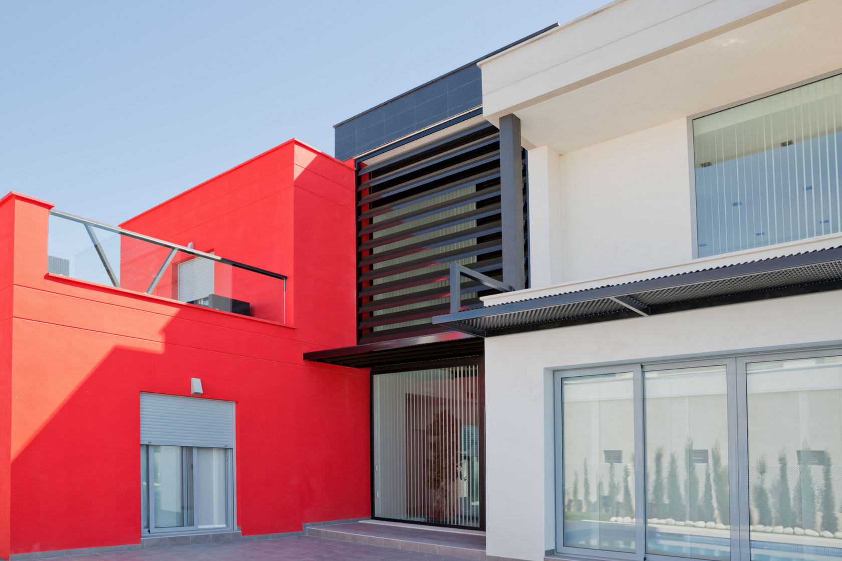 louvers installed in a modern house-0