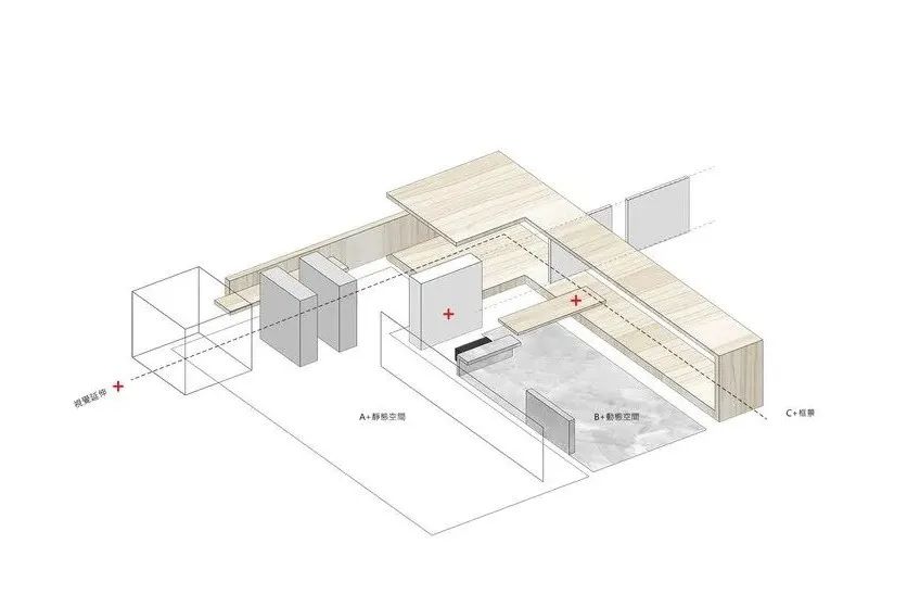 客厅变成大“广场”，139㎡可开可关的超大空间 | 虫点子新作-8