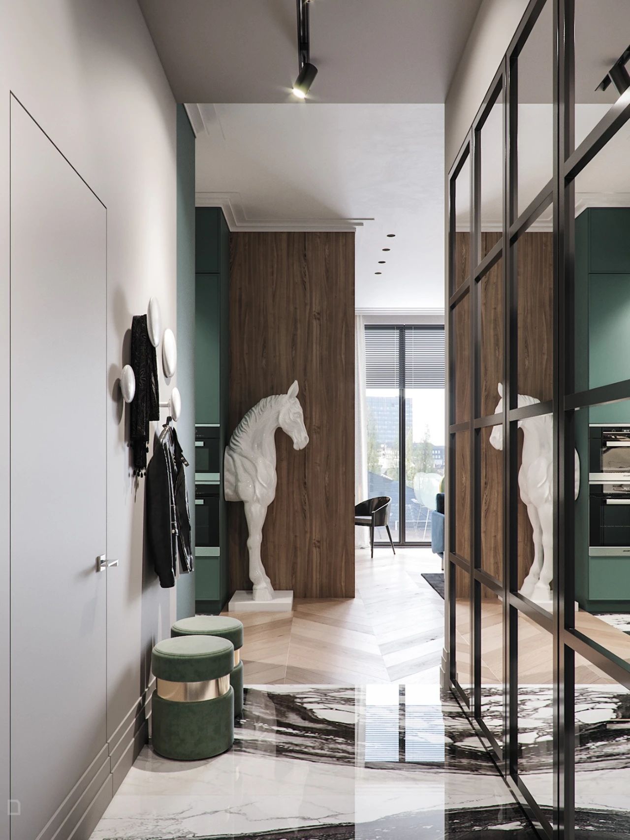 现代简约玄关设计-18