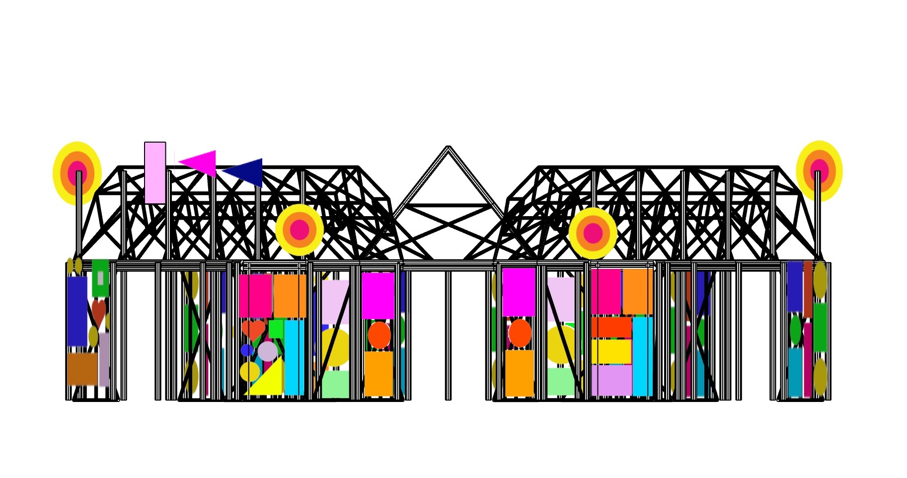 透视竹装置丨英国伦敦丨Morag Myerscough-40