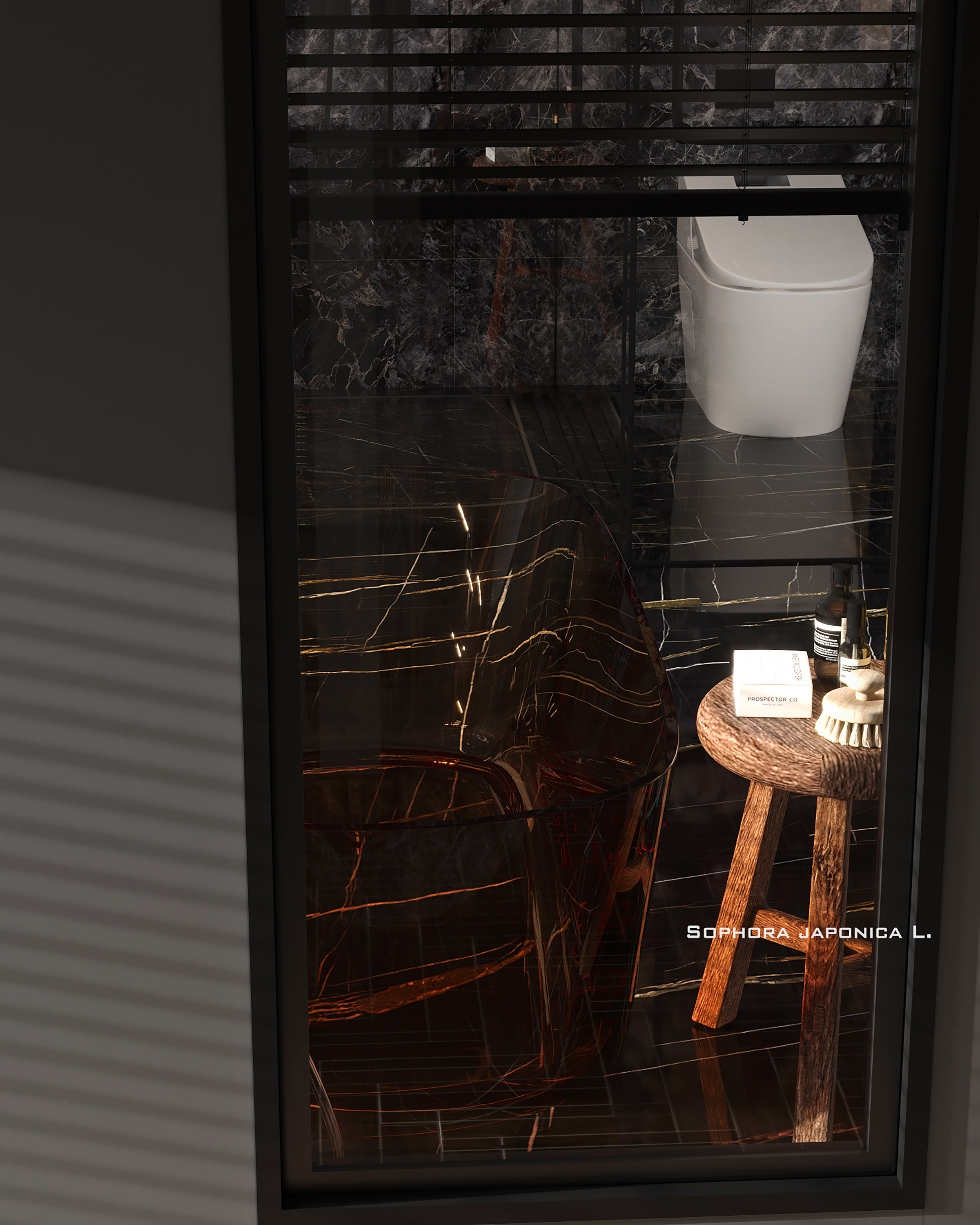 家装暗金调渲染-14