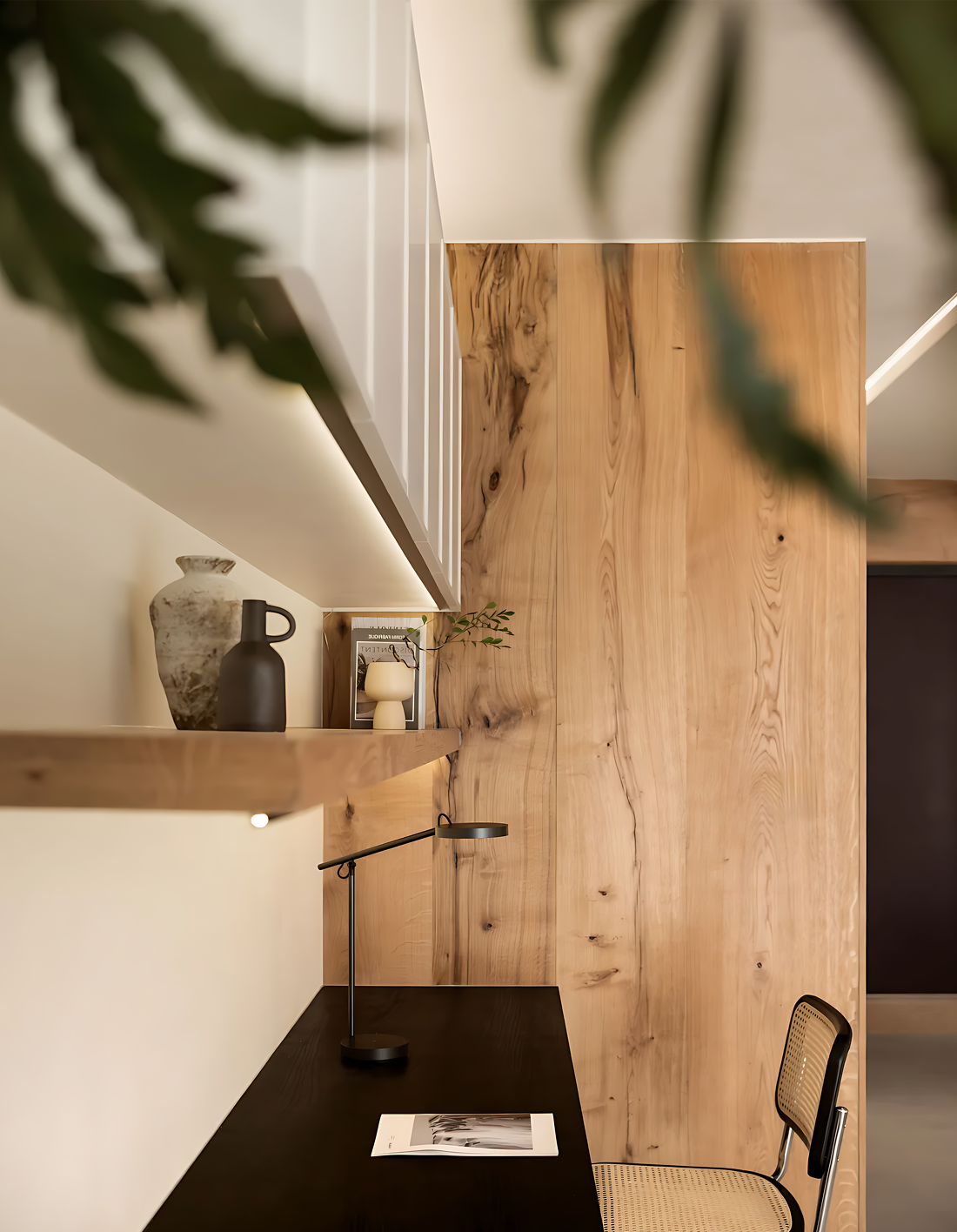 奶油原木风温馨小户型之家设计-16