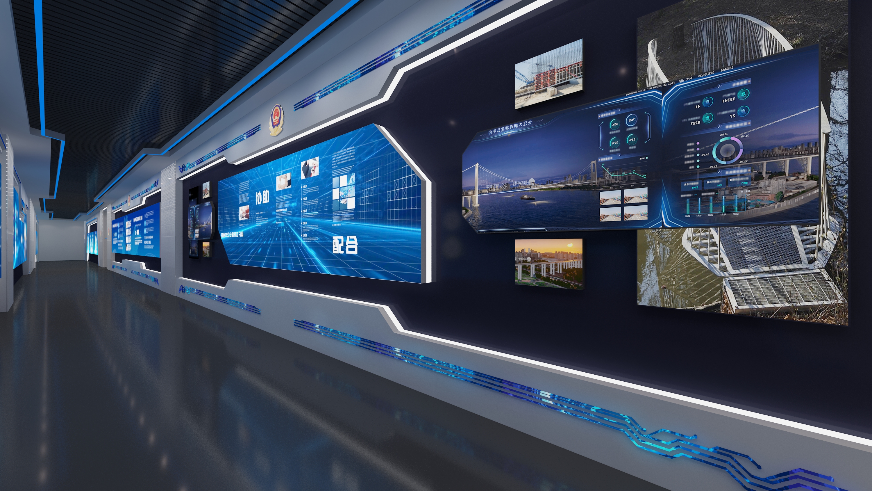 融媒体中心设计3D效果图-1