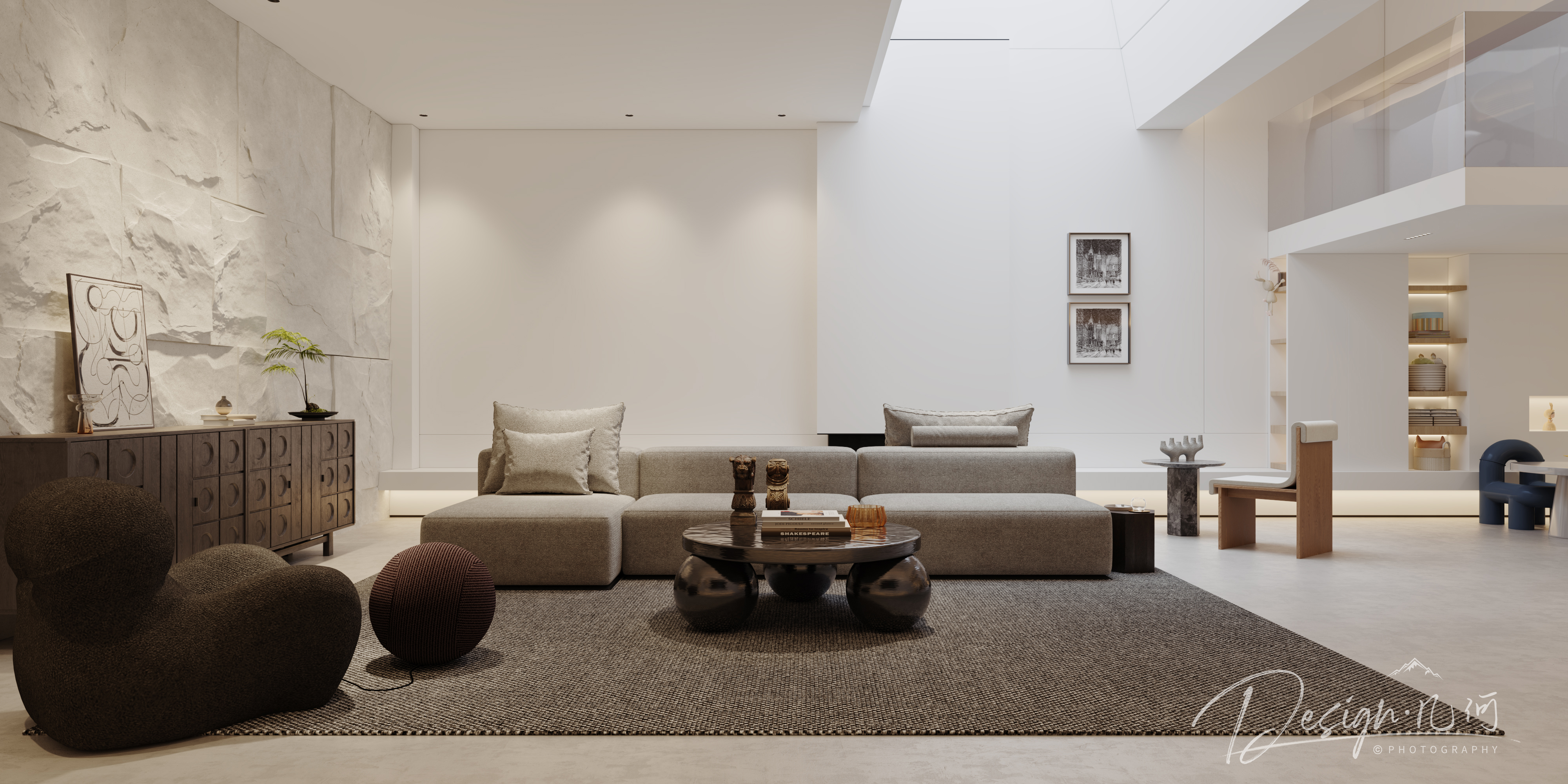 几何空间视觉表现 | 国建翠园现代客餐厅-10