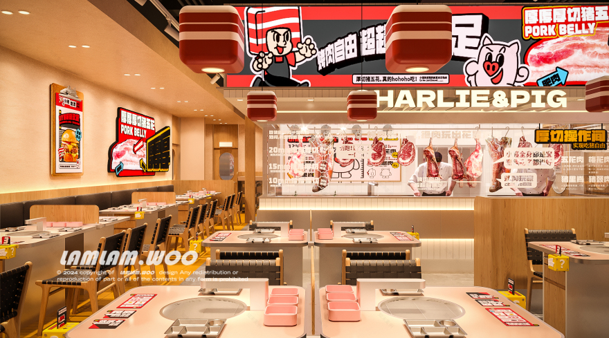 IP 烤肉店 · 沉浸式消费体验空间设计-7