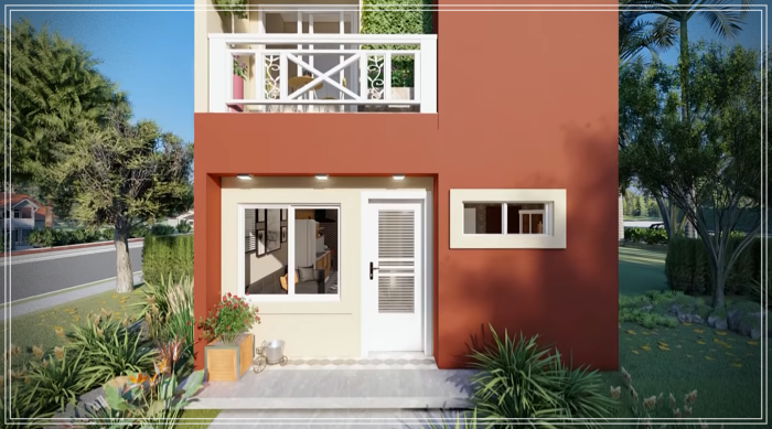 5×7米带3卧室房屋设计-9