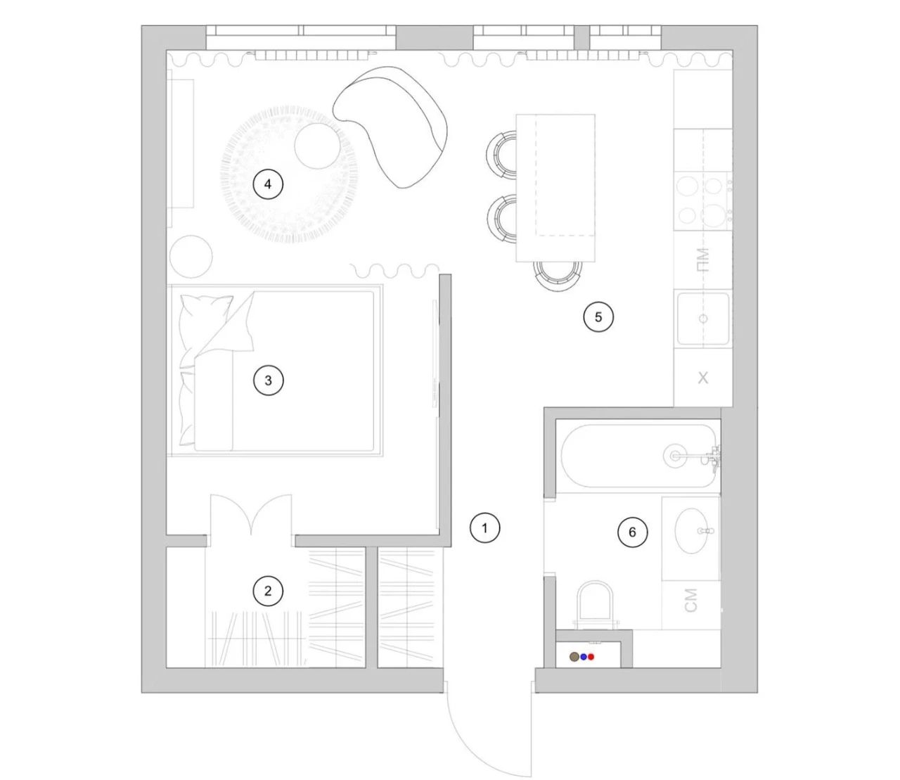 34㎡巴黎风格小宅设计-8