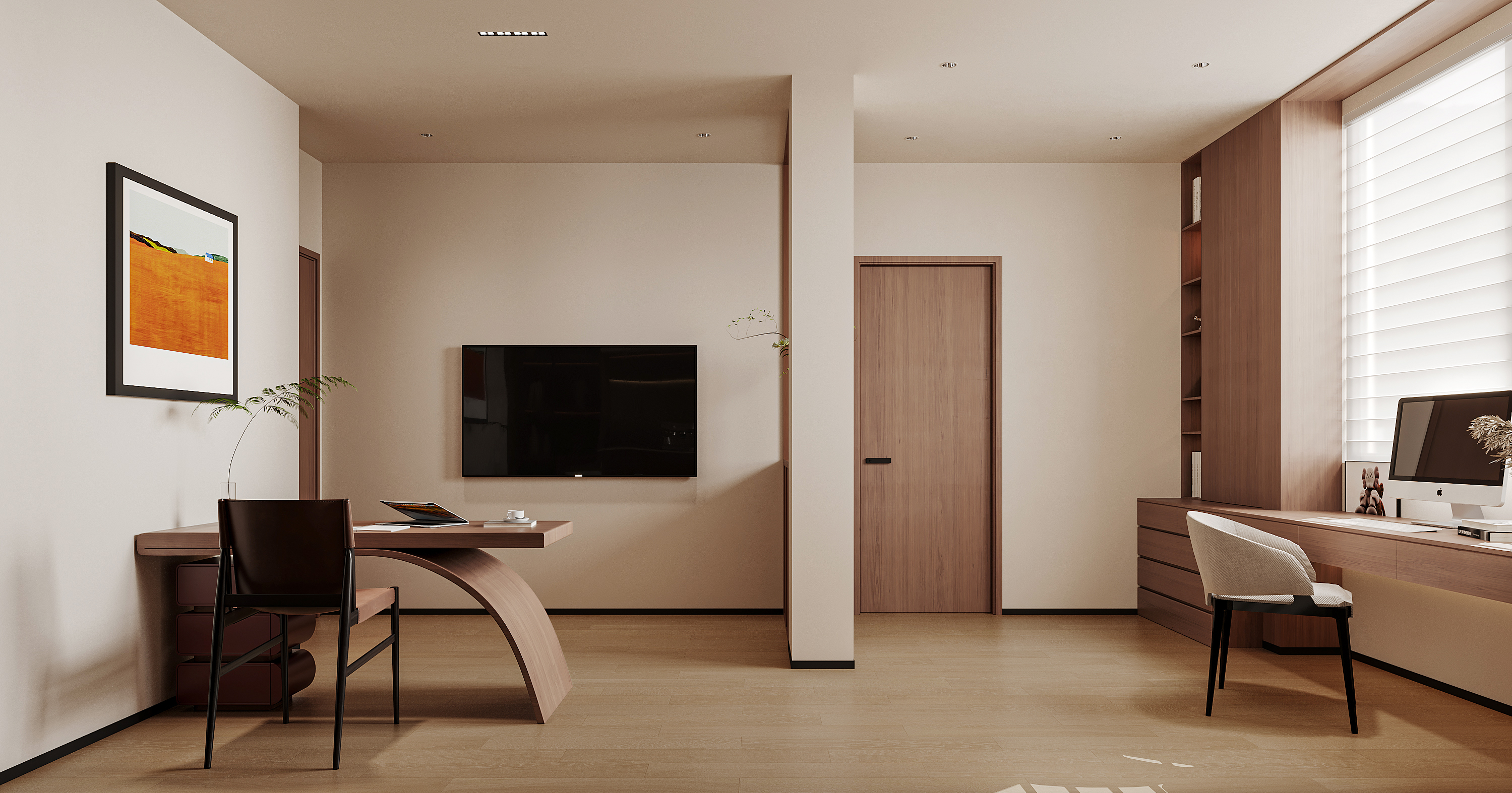 现代简约风别墅全屋全景-4