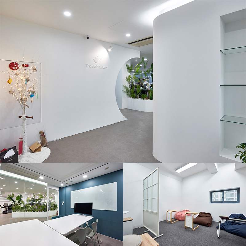 白色简约风办公室设计，70 平米平面空间焕发活力-1