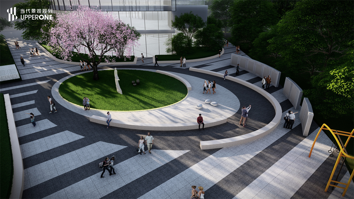 陕西中银投总部暨西部空间信息产业基地|当代景观规划-10